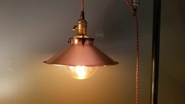 Industrial Rustic Floor Lamp with Copper Shade - Farmhouse Lighting - Steampunk Lamps - Image 4